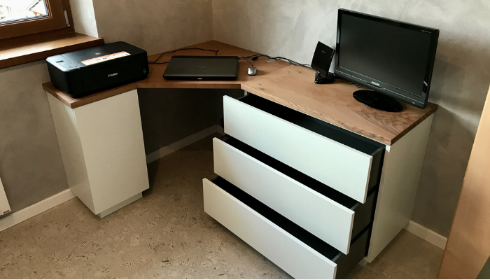 Bureau d’angle sur mesure