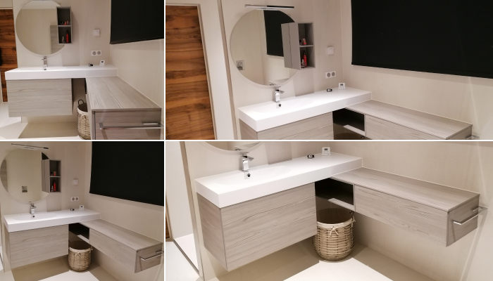 Salle de Bain Moderne en chêne gris Salle de Bain Moderne en chêne gris