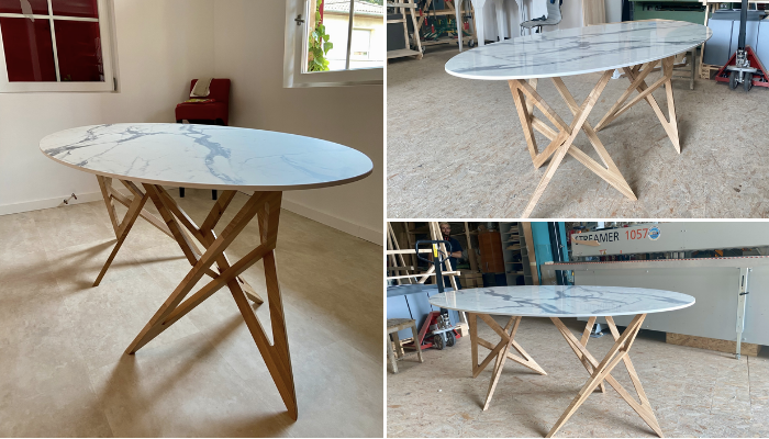 Table en marbre sur mesure Table en marbre sur mesure